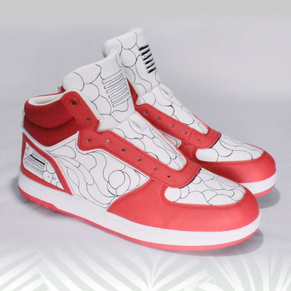 NWOT Edition Sneakers w/One-Off Hand Drawn Custom Art Design.